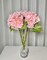 Ariane Real Touch Artificial Light Pink Hydrangea Flowers 20” Silk Stems, Set of 3, Soft Blush Faux Floral for Weddings, Bouquets, Home & Centerpieces